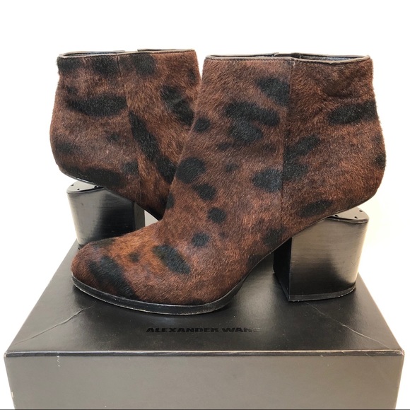 Alexander Wang - Gabi Leopard Print Fur Boots 40 - Picture 2 of 10
